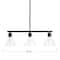 Hello Honey® 58.5" Modern Black Metal & Clear Glass Chandelier